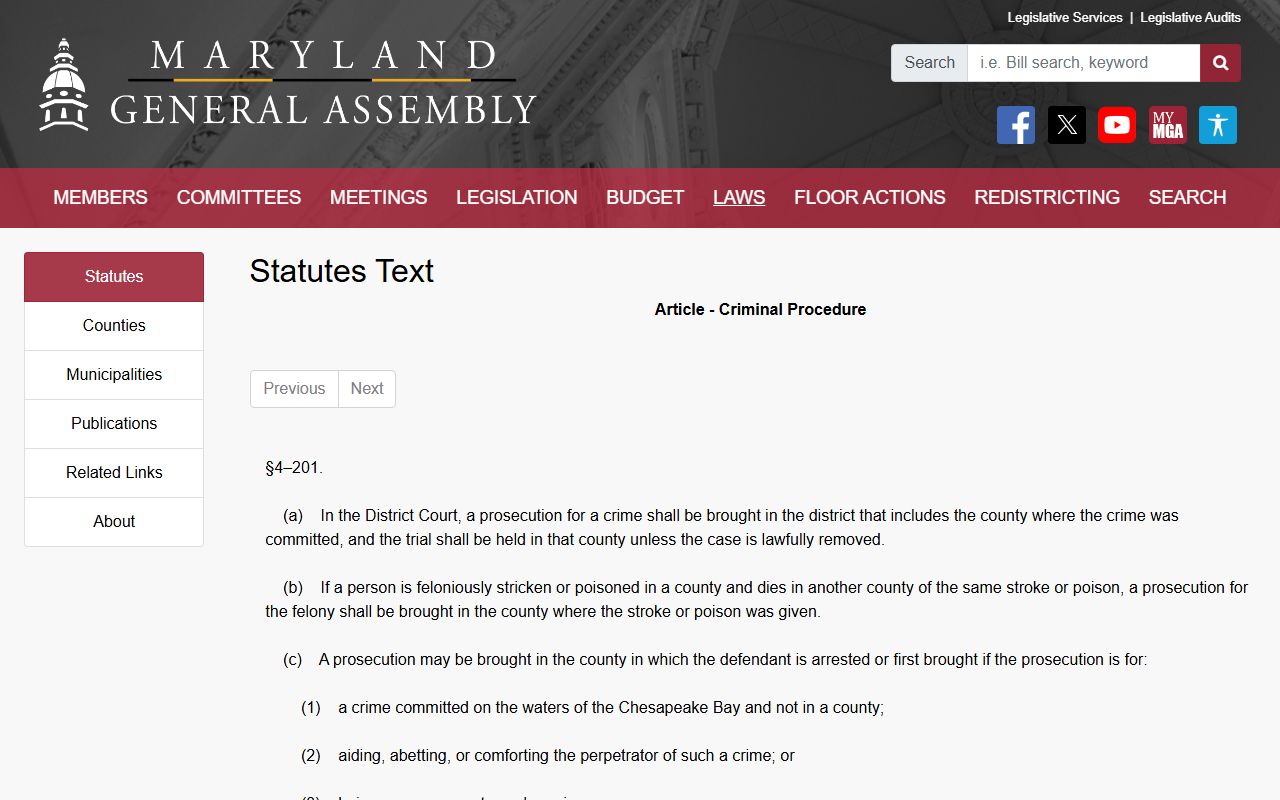 Baltimore City court records Maryland public information access statute